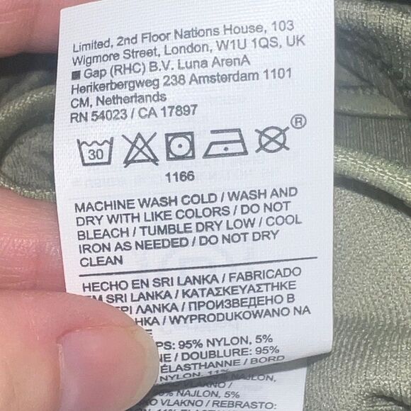 Athleta Aurora Ribbed Scoop Bra D-DD Eucalyptus Olive Green Sports Bra Medium - Picture 11 of 11